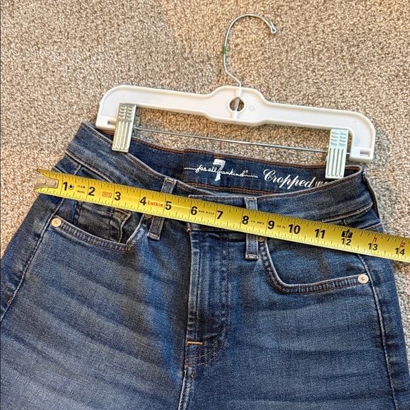 7 For All Mankind Blue Flare Jeans - Picture 7 of 7